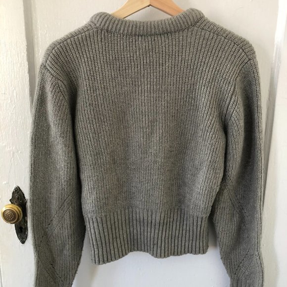 **SOLD** Isabel Marant Grey Charley Lace Up Sweater, Sz. 36 - Picture 9 of 16